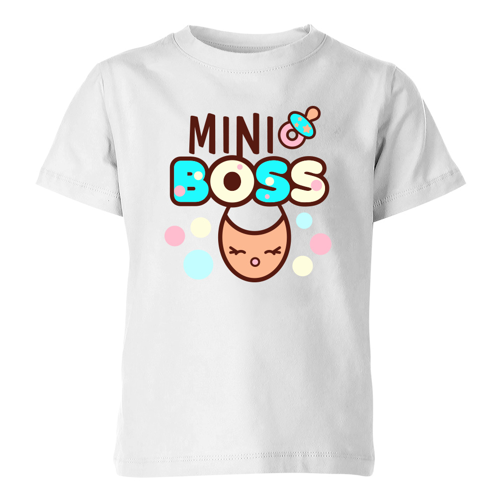 koszulka dziecieca biala mini boss 1