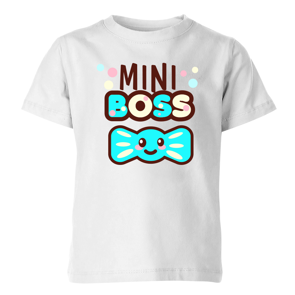 koszulka dziecieca biala mini boss 4