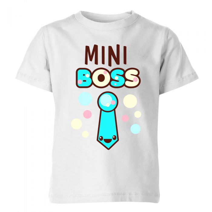 koszulka dziecieca biala mini boss 5