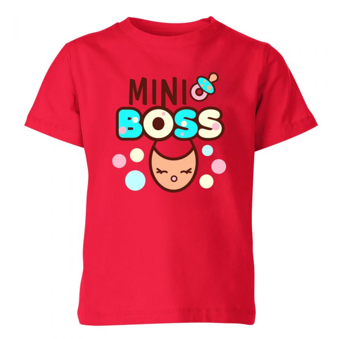 koszulka dziecieca czerwona mini boss 1
