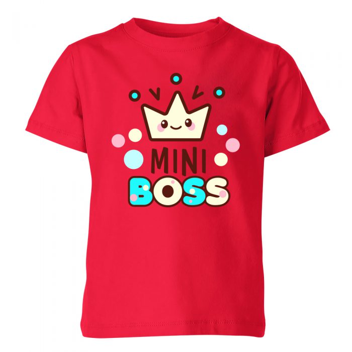koszulka dziecieca czerwona mini boss 2
