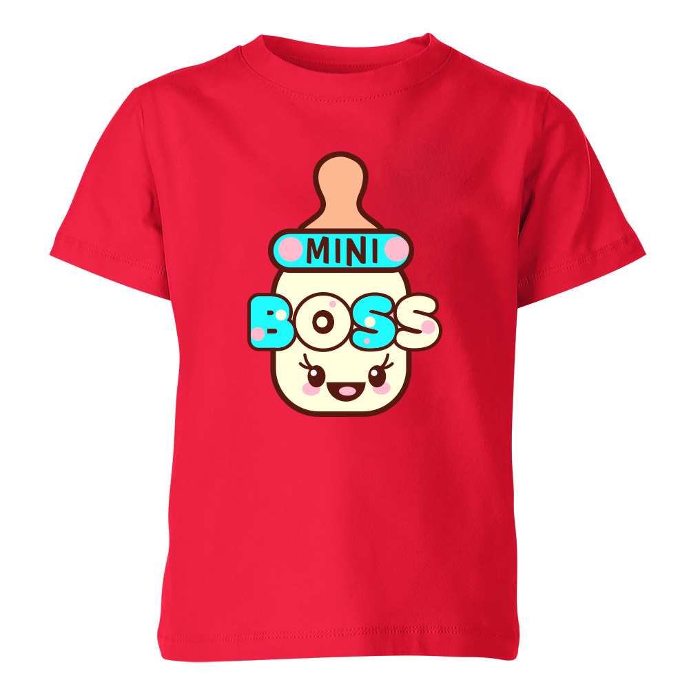 koszulka dziecieca czerwona mini boss 3