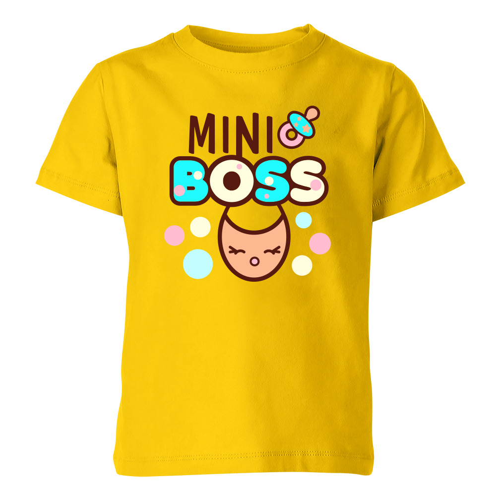 koszulka dziecieca zolta mini boss 1