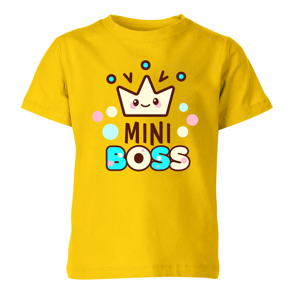 koszulka dziecieca zolta mini boss 2
