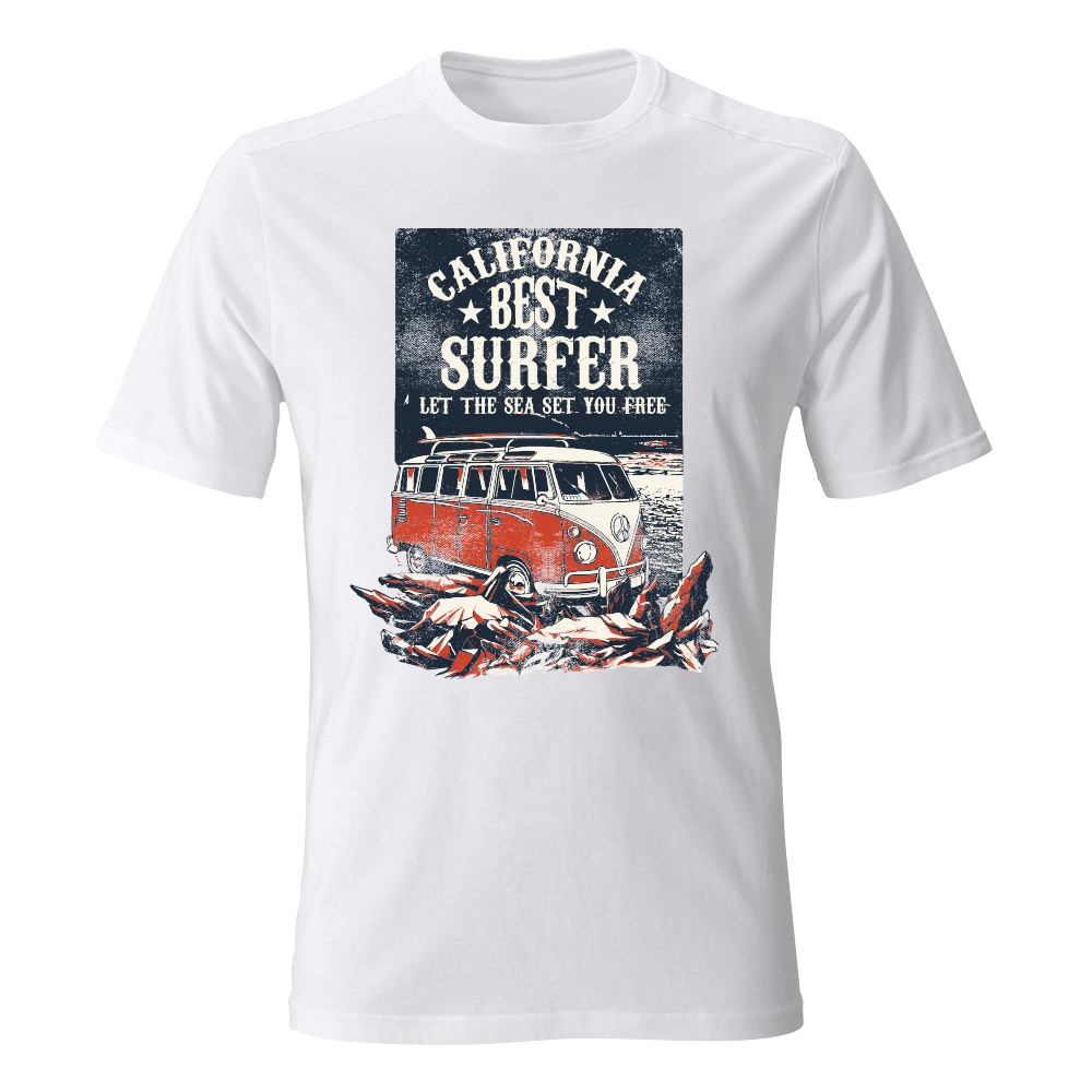 koszulka meska biala best surfer