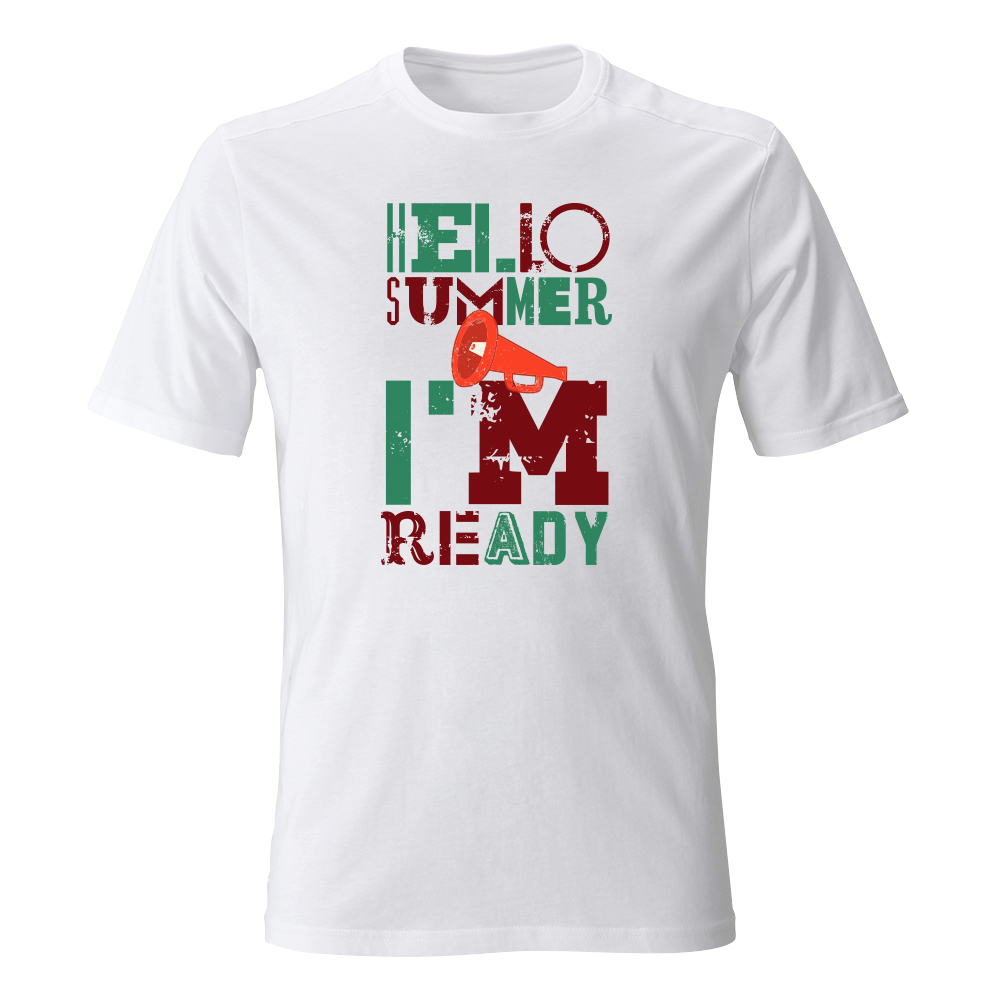 koszulka meska biala hello summer