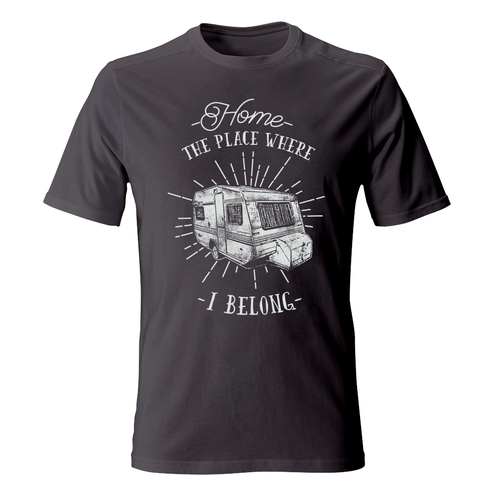 Koszulka męska z nadrukiem HOME THE PLACE WHERE I BELONG