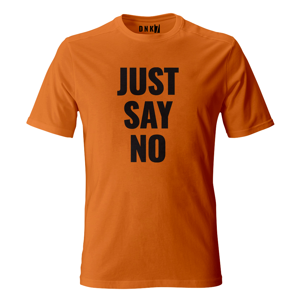 koszulka meska pomaranczowa just say no