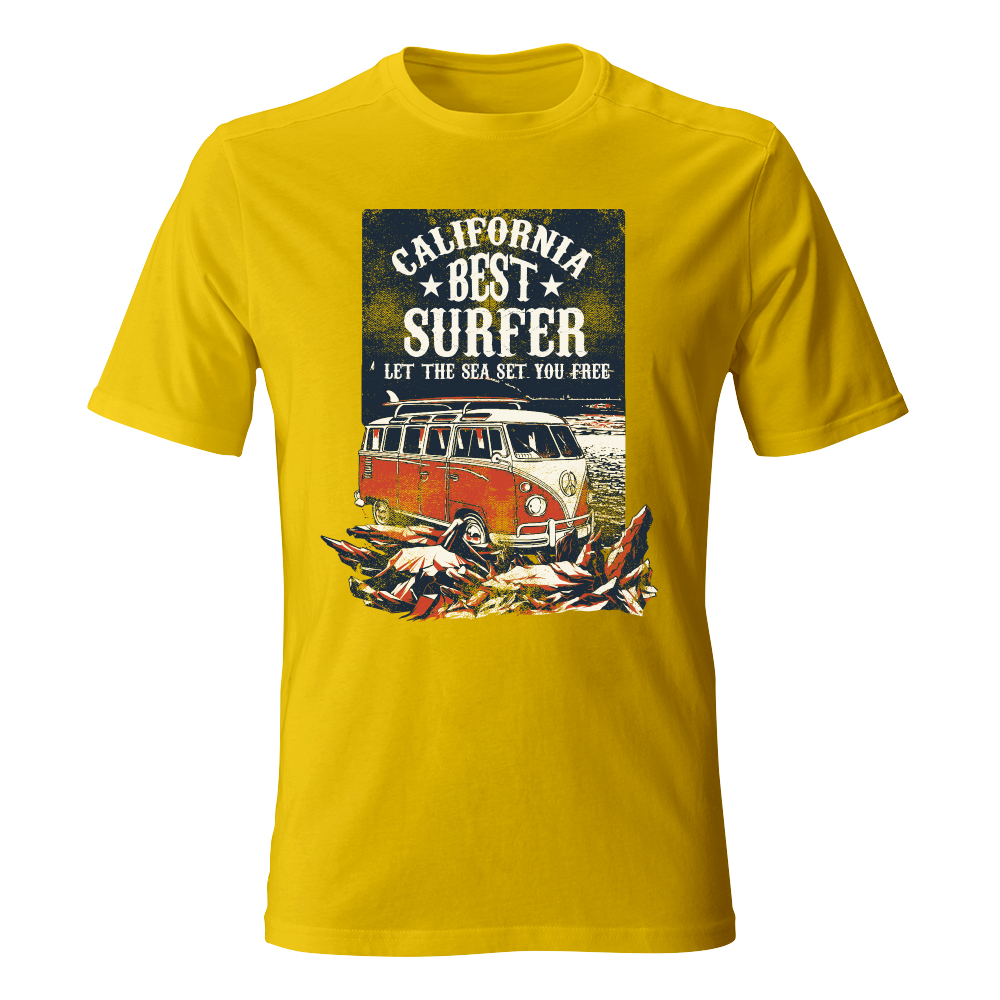 koszulka meska zolty best surfer