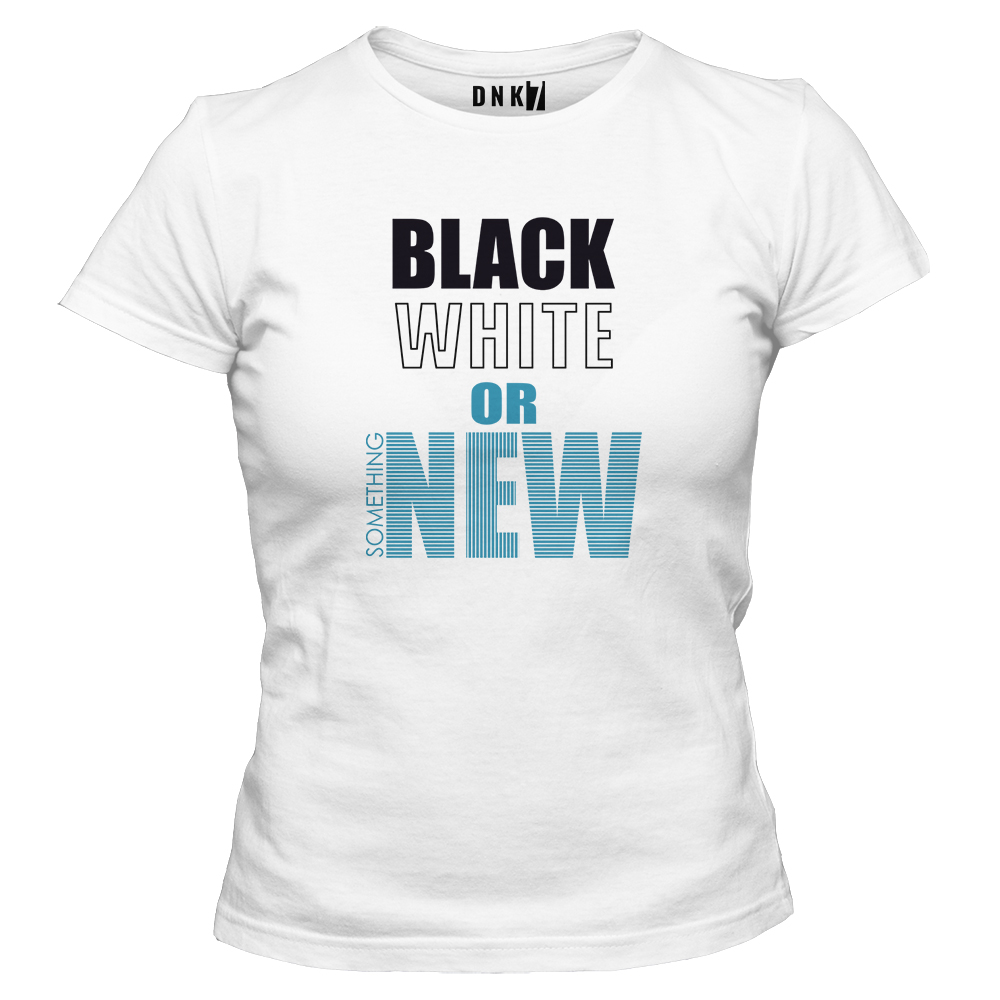 black white newkoszulka damska biala