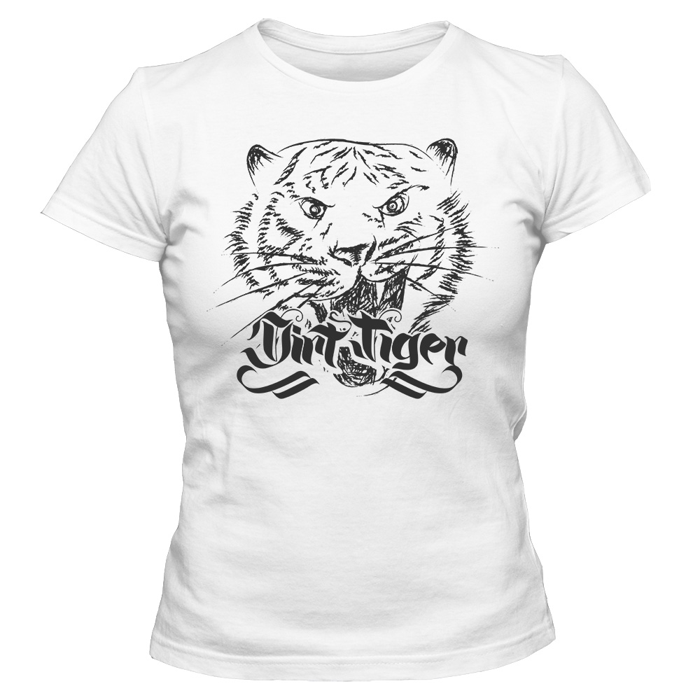 koszulka damska biala dirt tiger