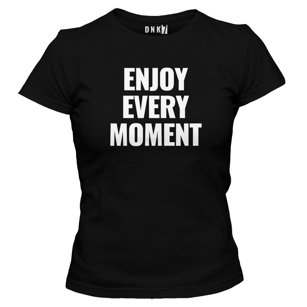 koszulka damska czarna enjoy every moment