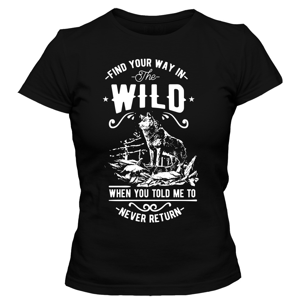 koszulka damska czarna wild