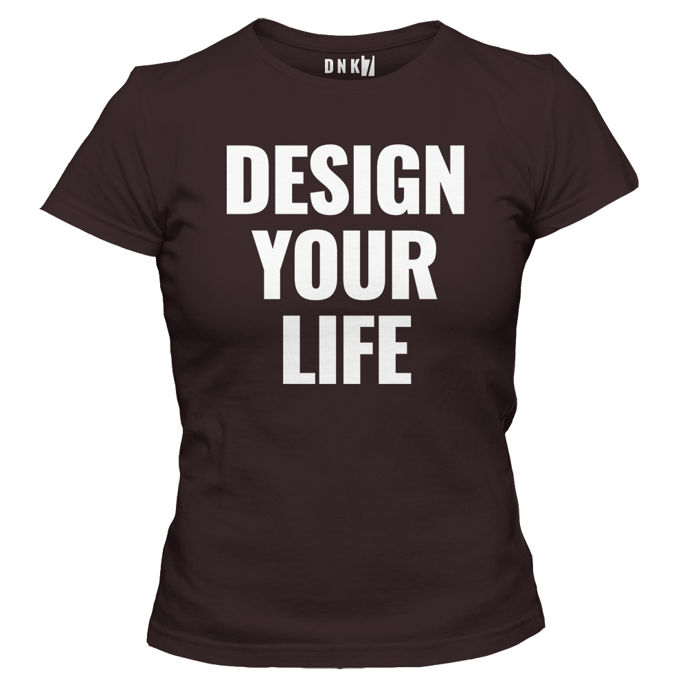 koszulka damska czekoladowa design your life