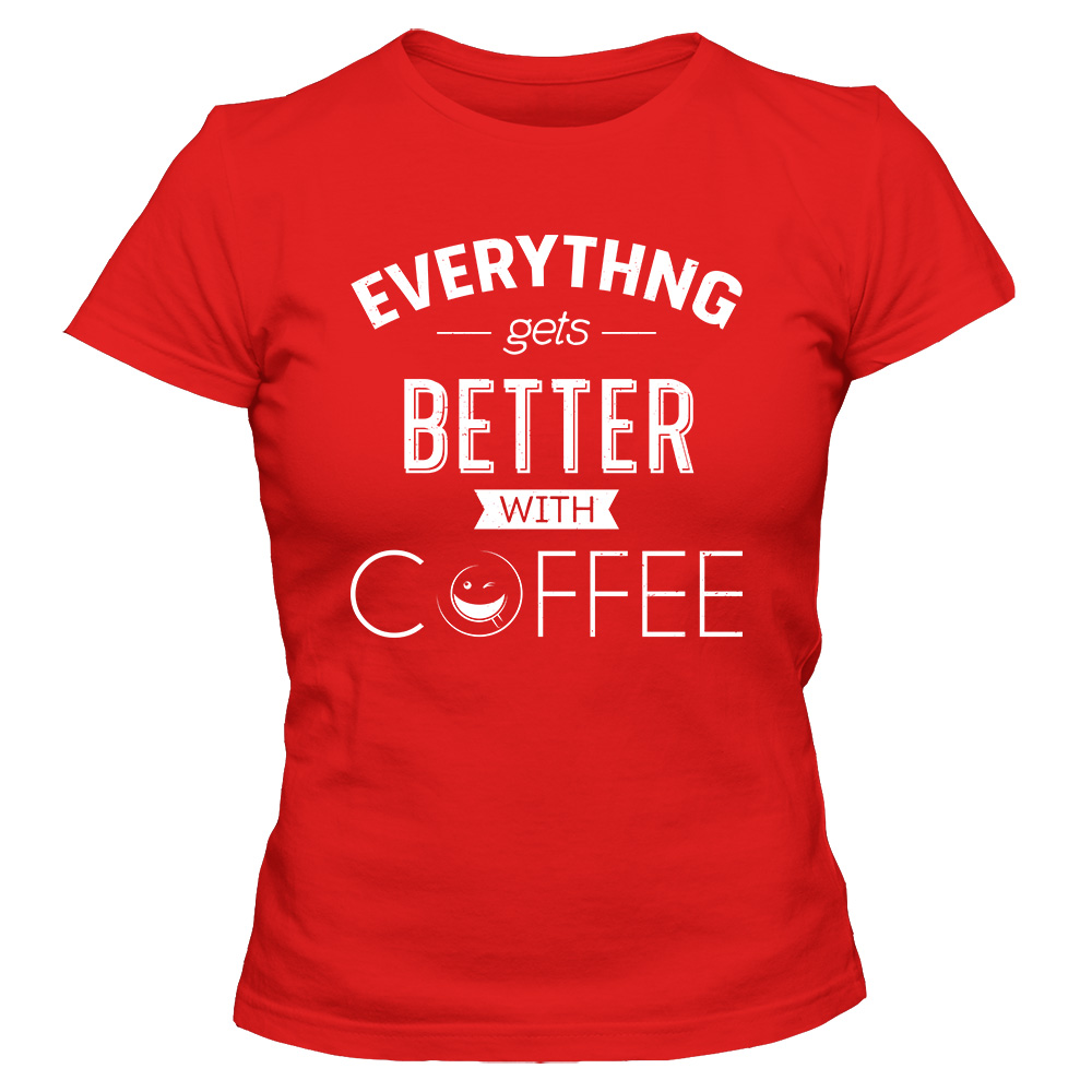 koszulka damska czerwona coffee 12