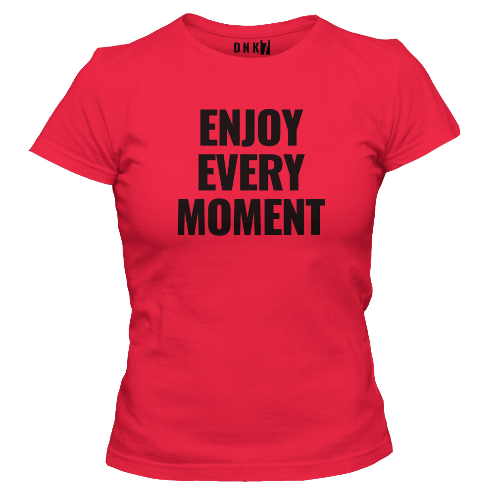 koszulka damska czerwona enjoy every moment