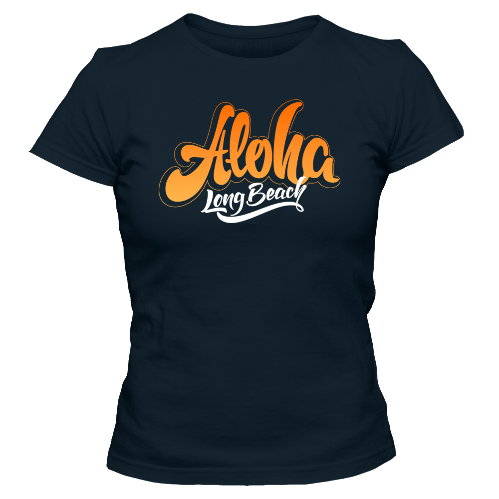 koszulka damska granatowa aloha