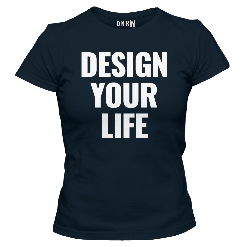 koszulka damska granatowa design your life