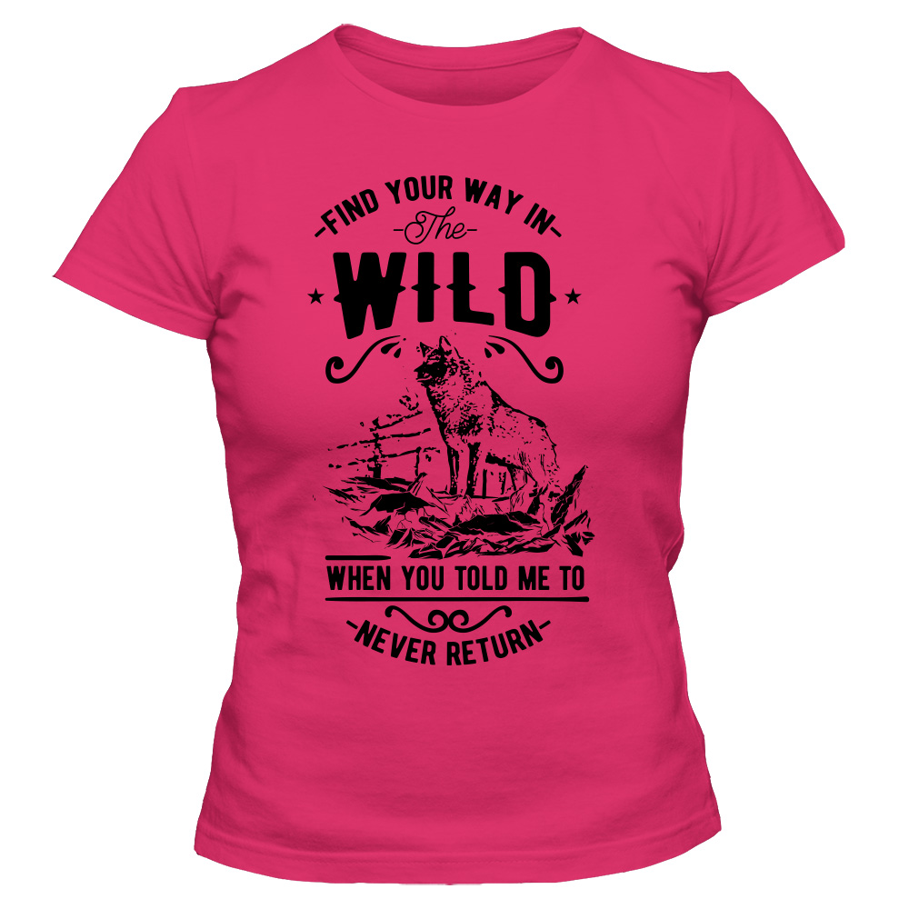 koszulka damska rozowa wild