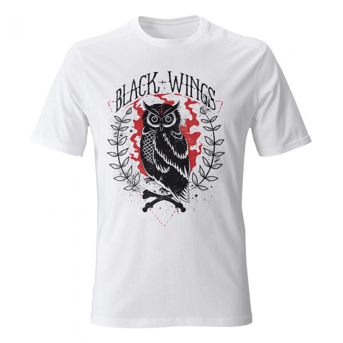 koszulka meska czarna black wings