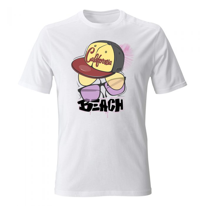 koszulka meska biala california beach