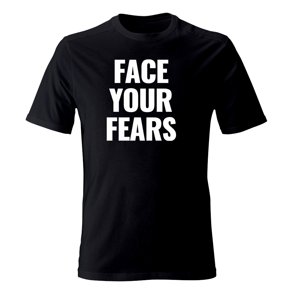 koszulka meska czarna face your fears