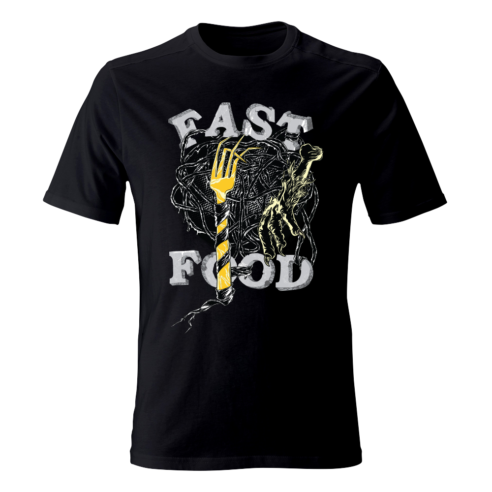 koszulka meska czarna fast food