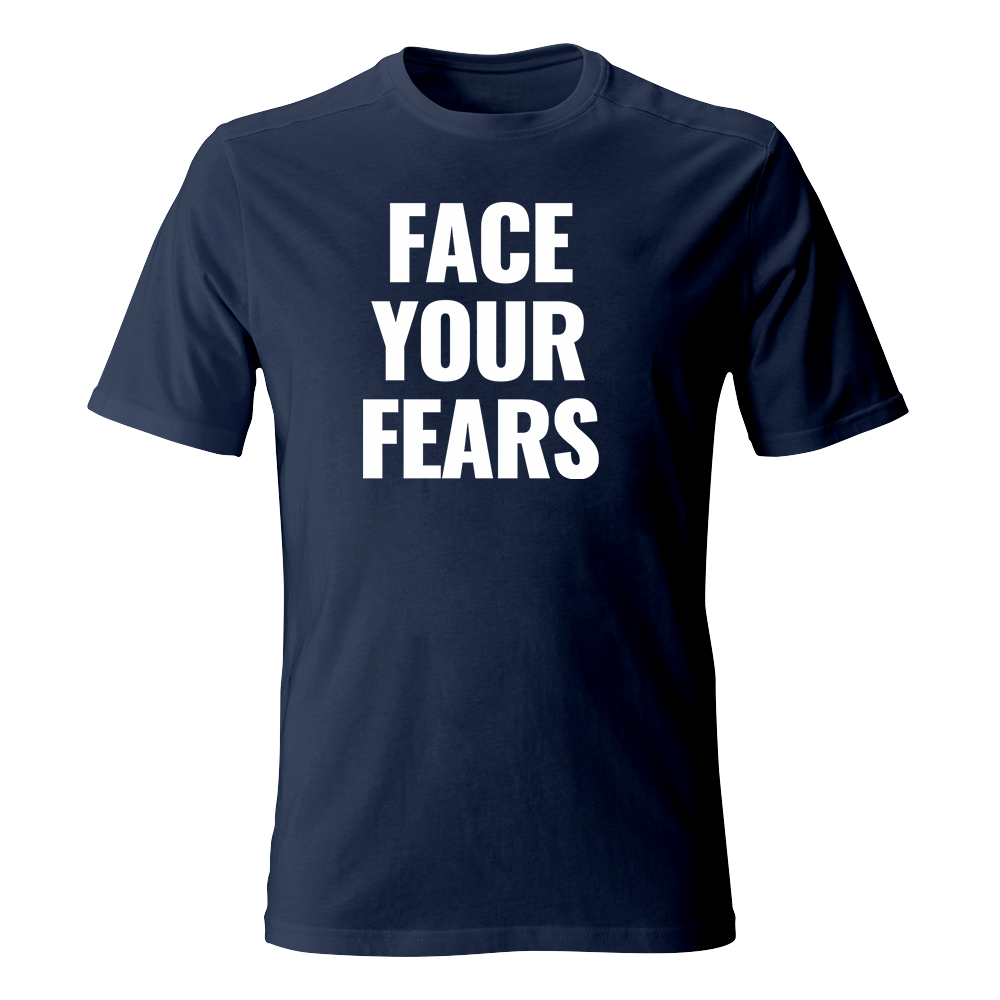 koszulka meska granatowa face your fears