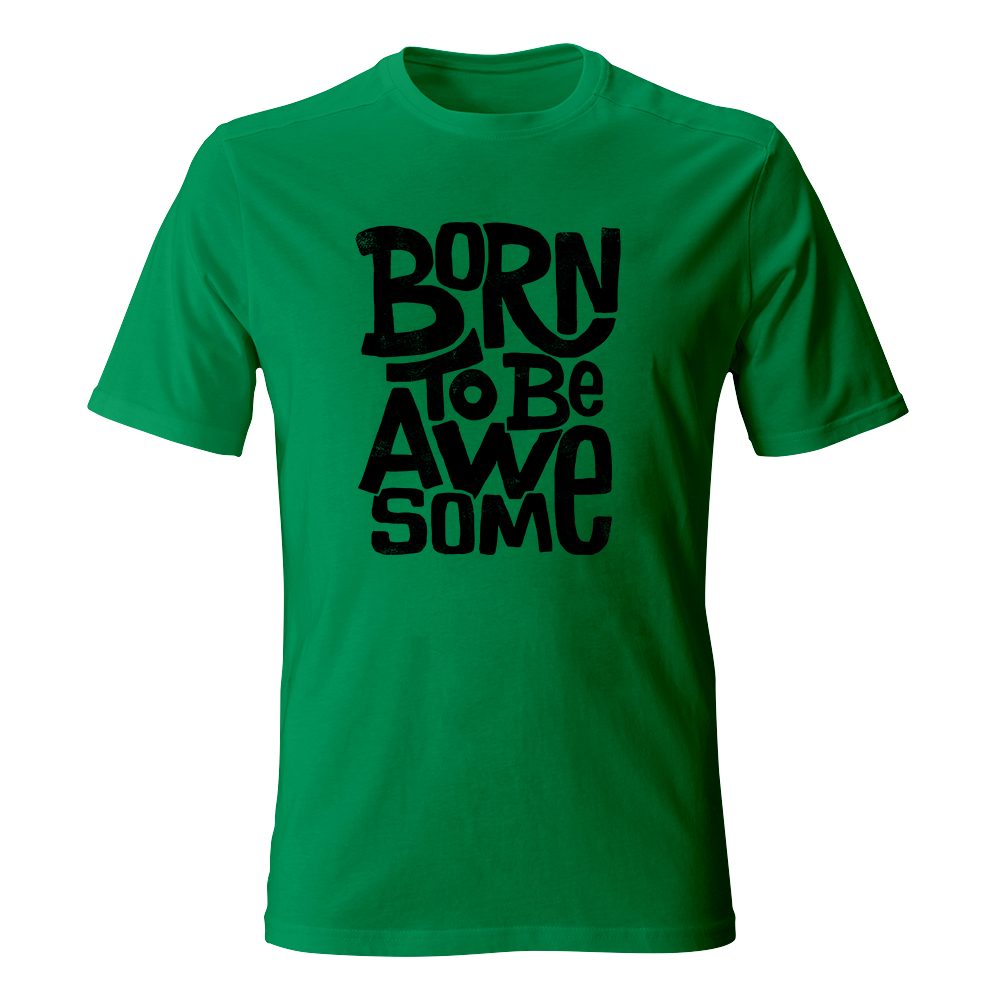 koszulka meska zielona born to be awesome