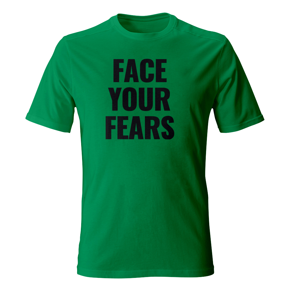 koszulka meska zielona face your fears