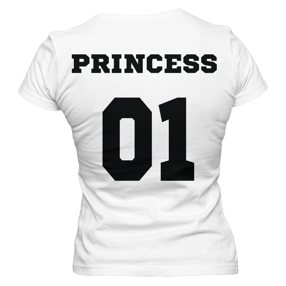 koszulka damska biala tyl princess prince