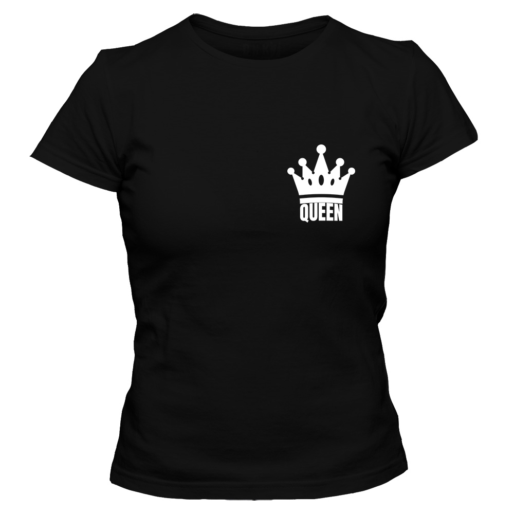 koszulka damska czarna king queen 4