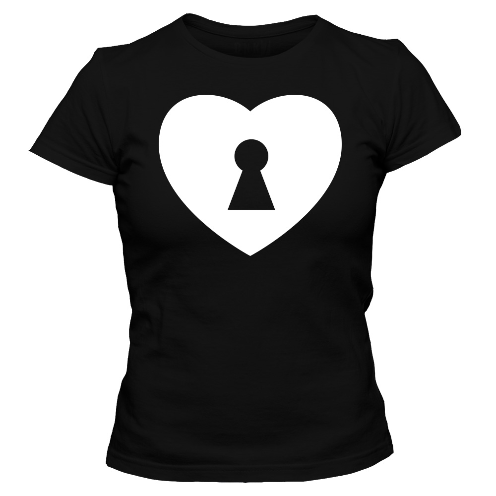 koszulka damska czarna klucz do serca klucz do serca
