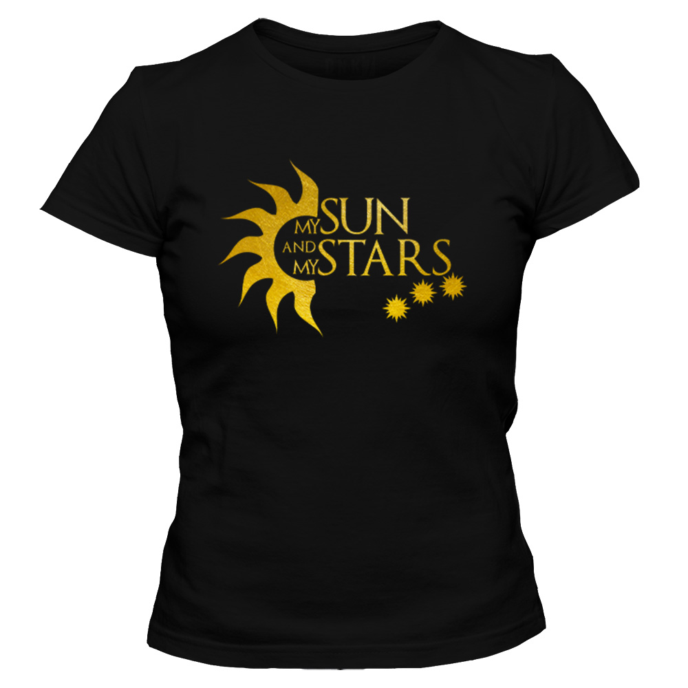 koszulka damska czarna sun stars
