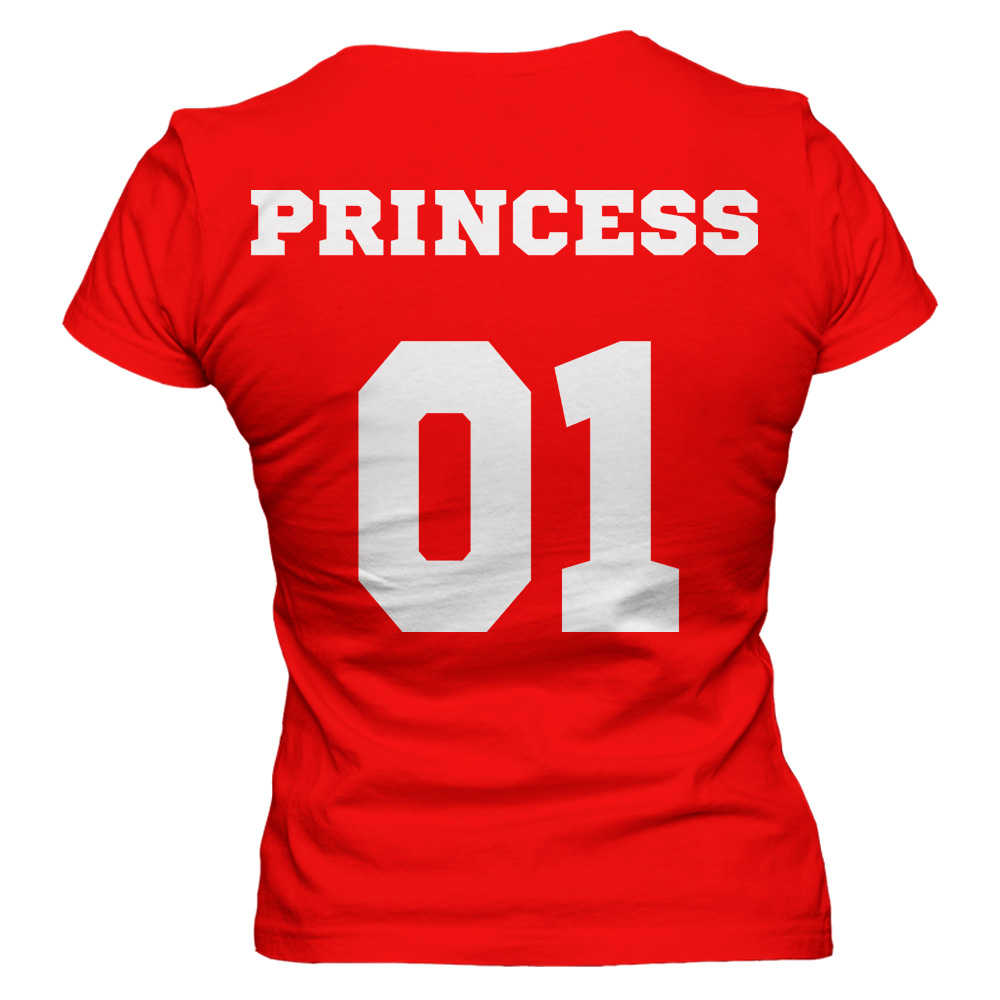 koszulka damska czerwona tyl princess prince