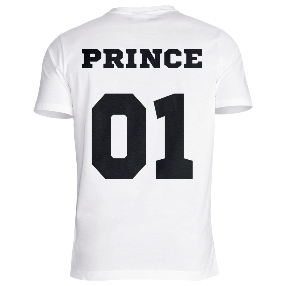 koszulka meska tyl biala princess prince