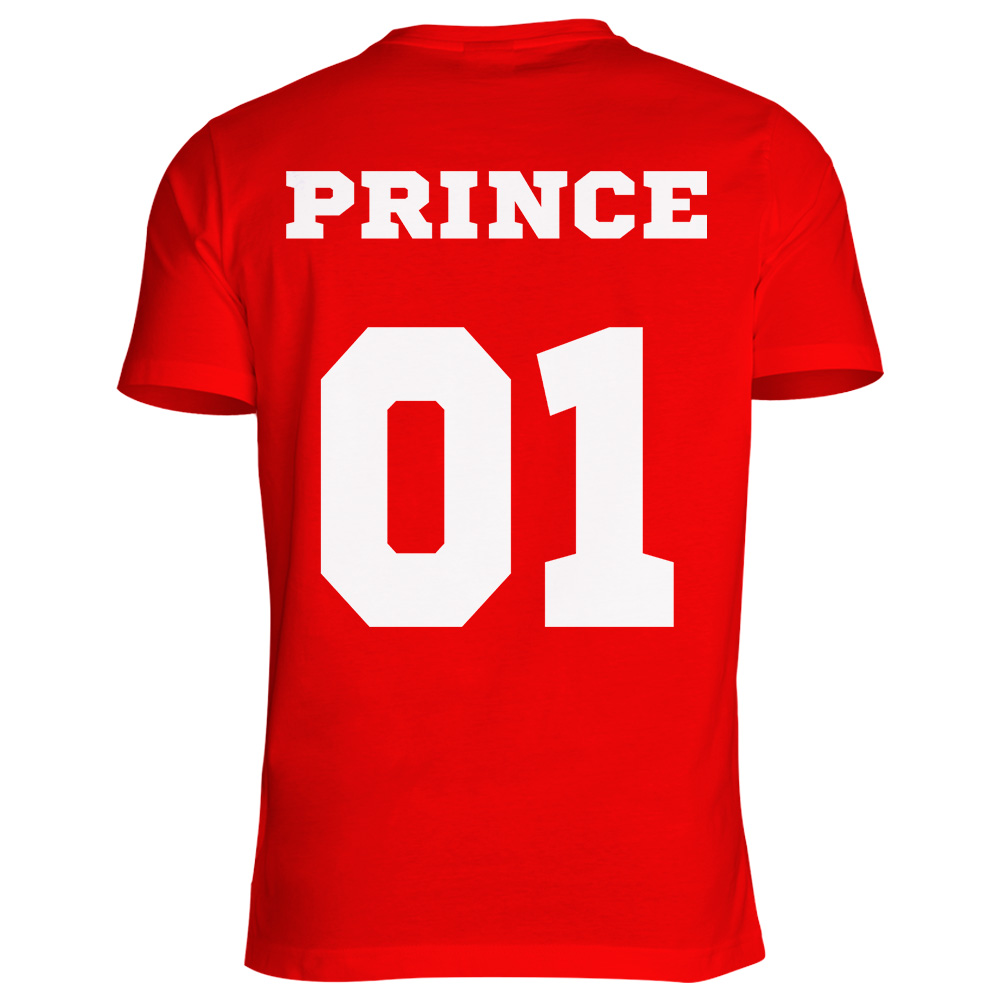 koszulka meska tyl czerwona princess prince