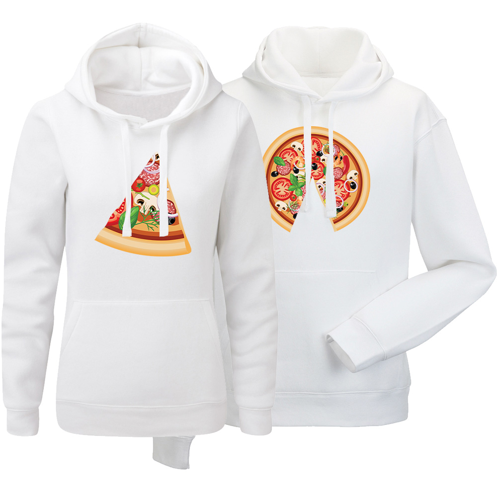 zestaw bluz z kapturem bialych pizza