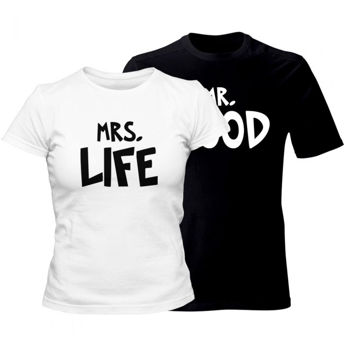 zestaw koszulek bialo czarny good life