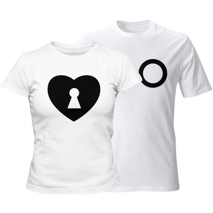 zestaw koszulek bialo czarny klucz do serca