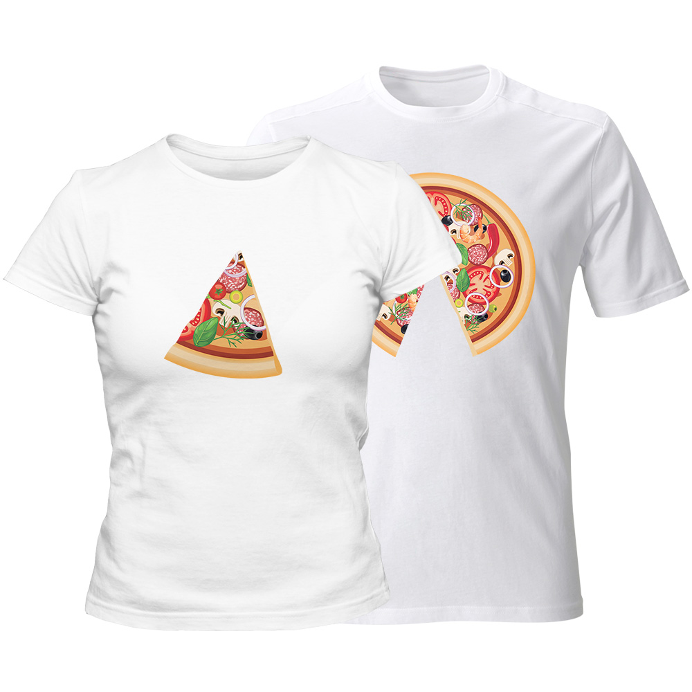 zestaw koszulek bialych pizza