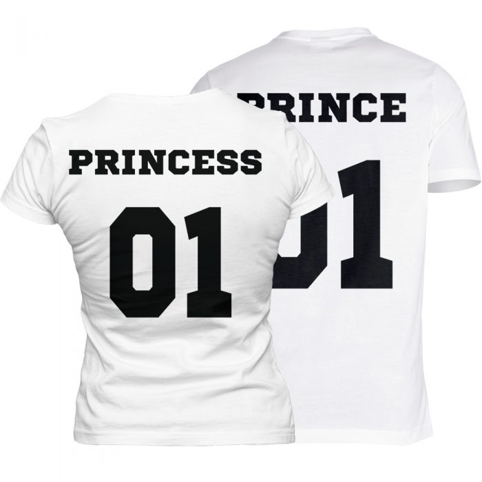 zestaw koszulek bialych tyl princess prince