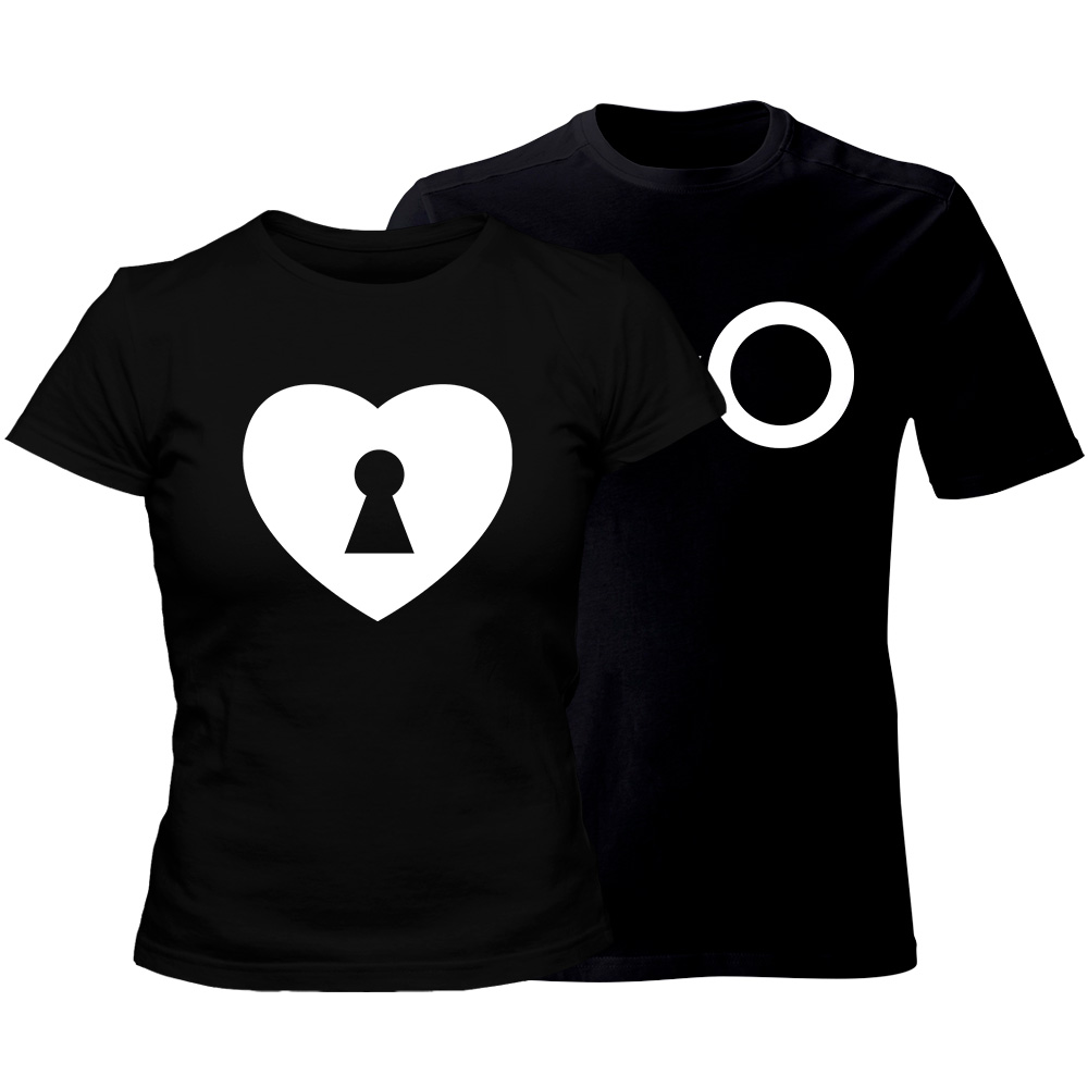 zestaw koszulek czarnych klucz do serca