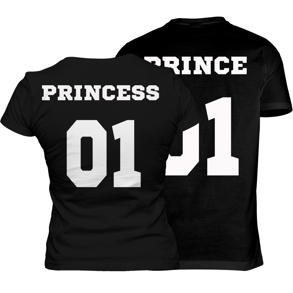 zestaw koszulek czarnych tyl princess prince