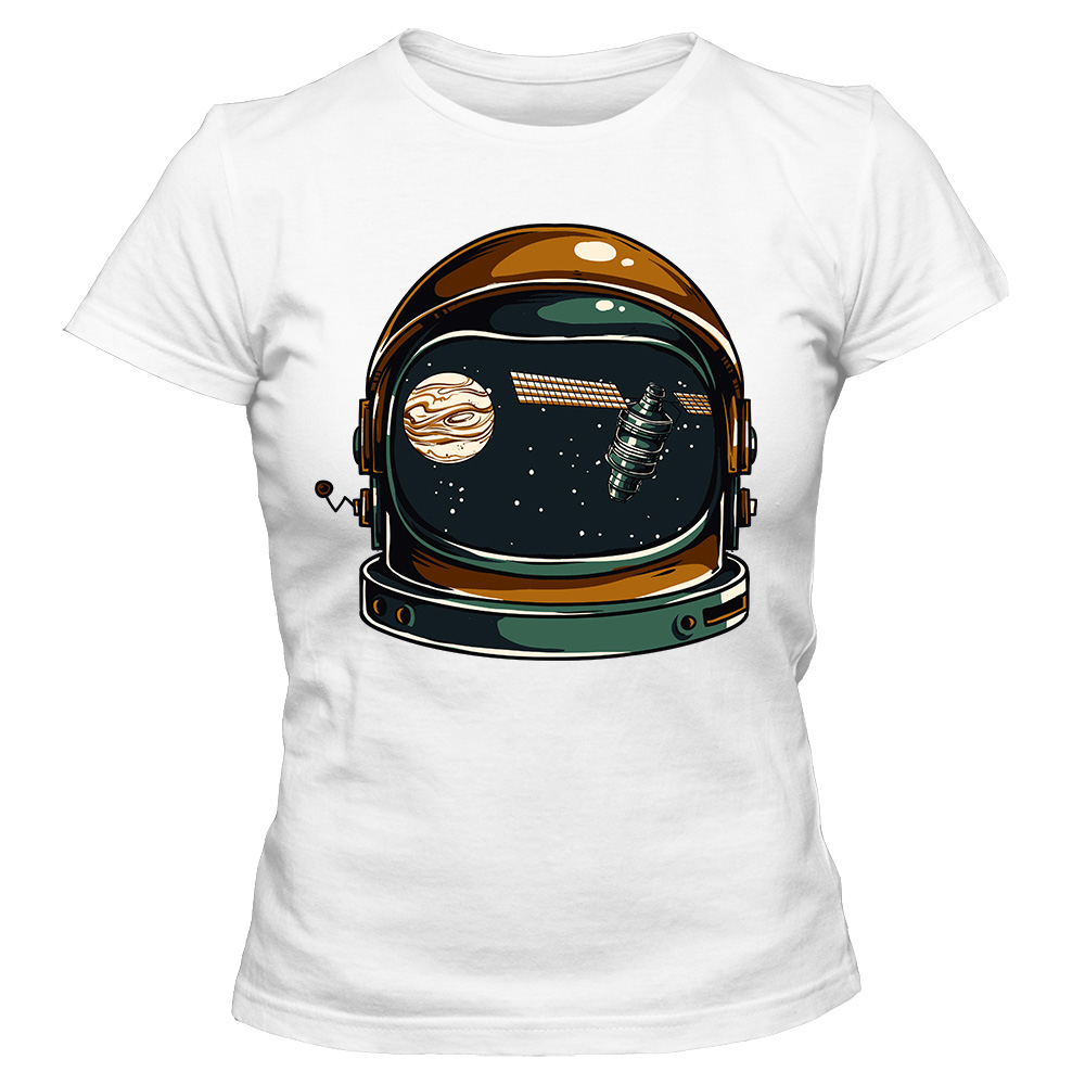 koszulka damska biala astronauta