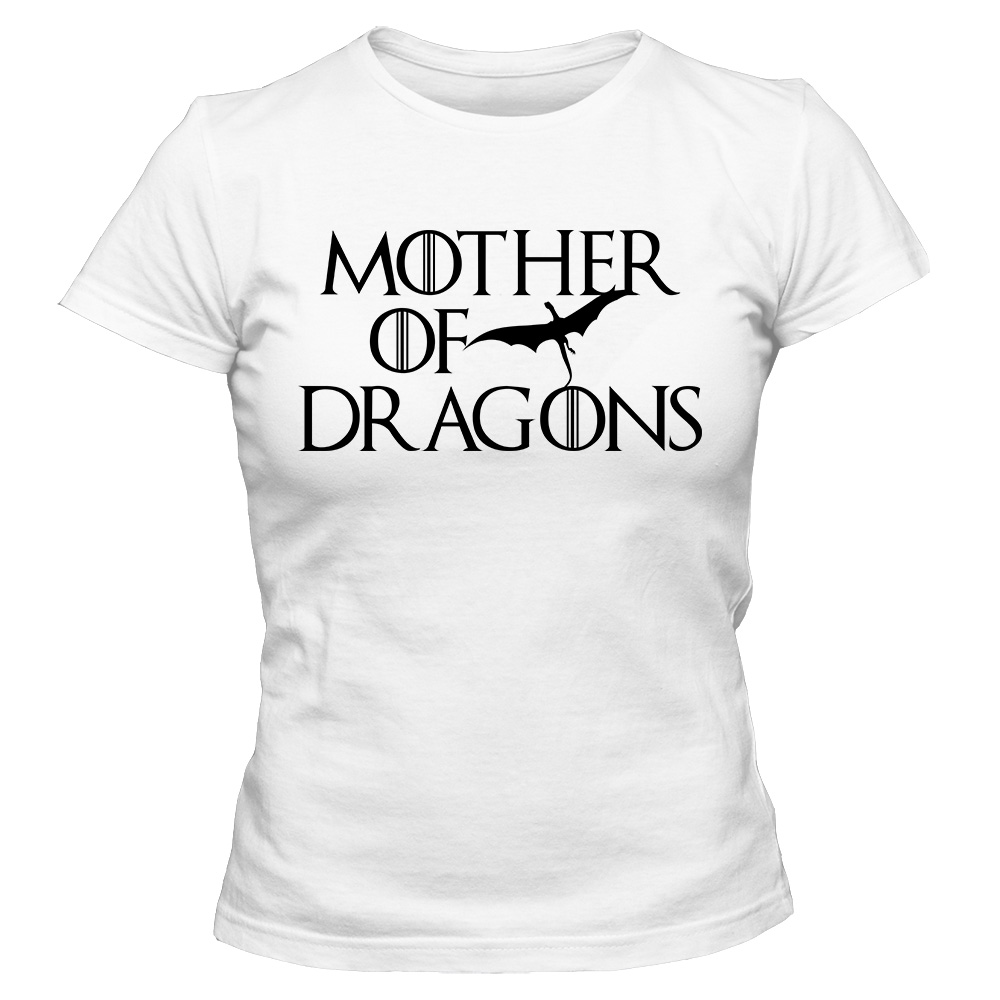 koszulka damska biala mother of dragons