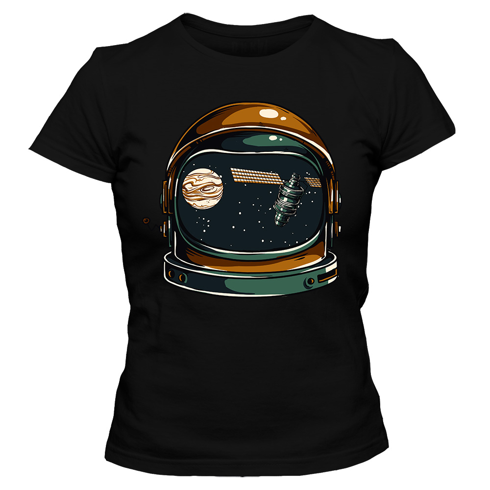 koszulka damska czarna astronauta