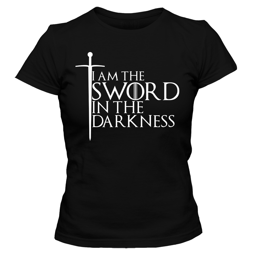 koszulka damska czarna i am the sword in the darkness