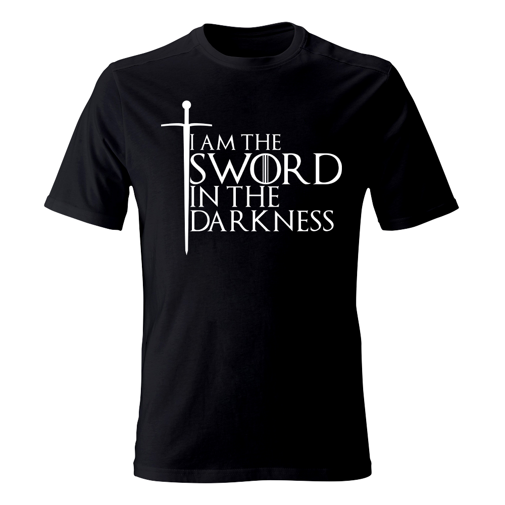 koszulka meska czarna i am the sword in the darkness