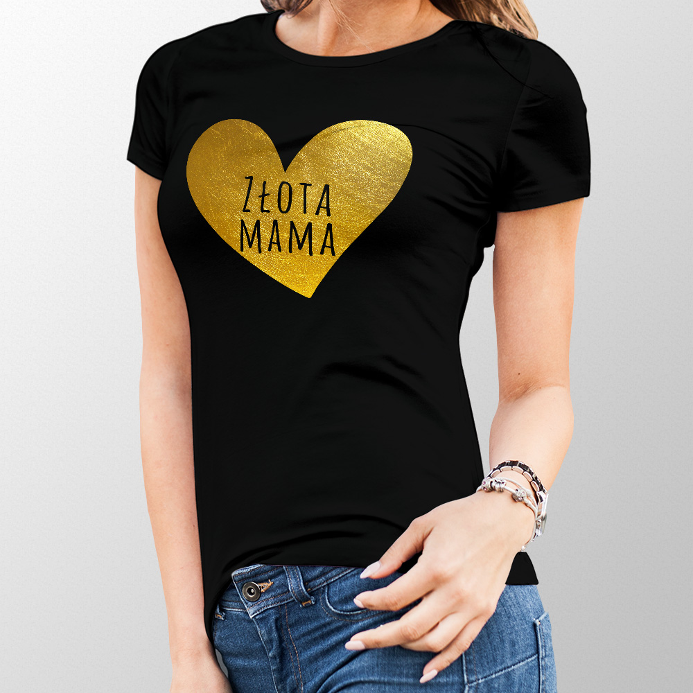 koszulka złota mama